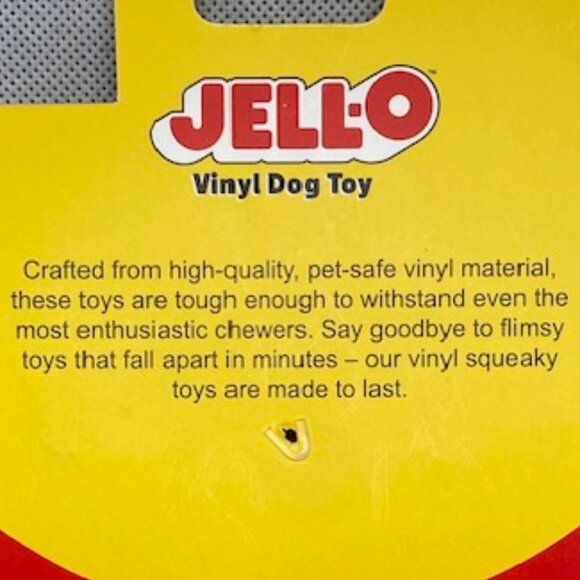 Vinyl Dog Toy "Jell-o "(Squeaker Inside) Red - Picture 2 of 6